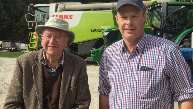 For Jim (left) and Chris Dennison, irrigation means viability, sustainability and security for their arable and dairy operation.